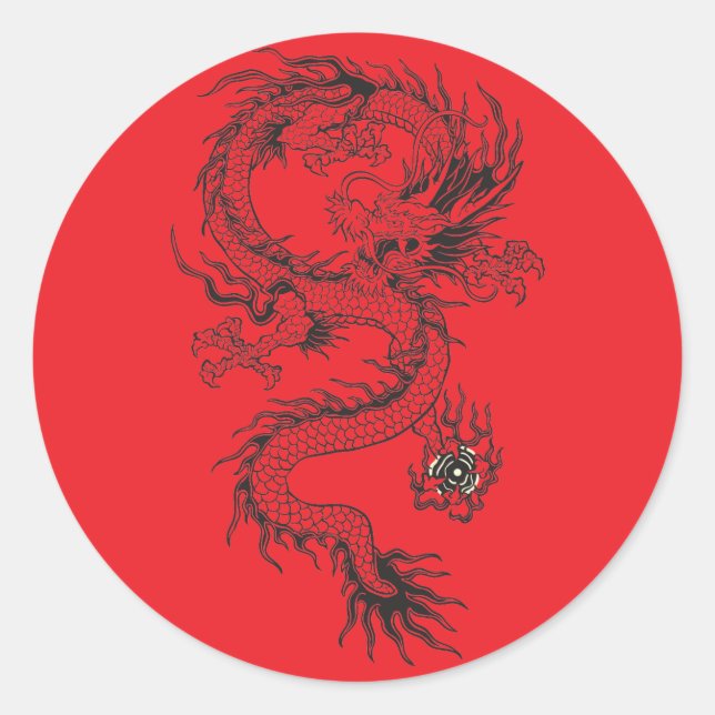 Sticker Rond Dragon (Devant)