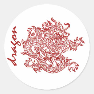 Sticker Rond dragon