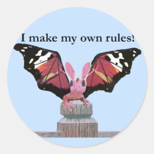 Sticker Rond Dragon Avec Oreilles De Lapin