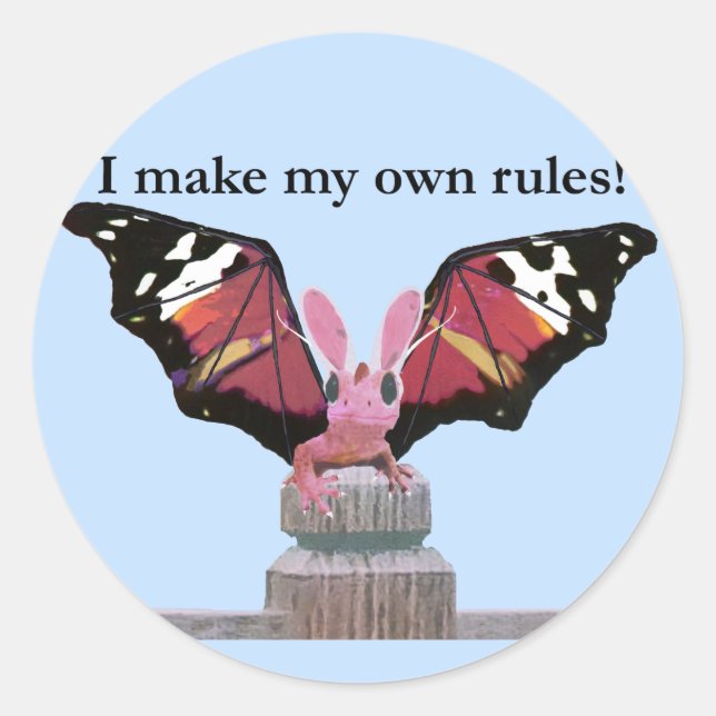 Sticker Rond Dragon Avec Oreilles De Lapin (Devant)