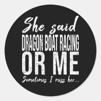 Sticker Rond Dragon Boat Racing funny gift idea