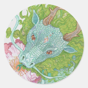 Sticker Rond Dragon de nectar