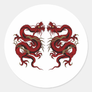 Sticker Rond Dragon double