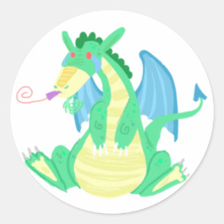Sticker Rond Dragon du Parti