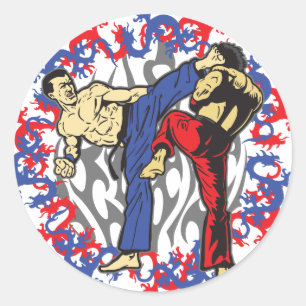 Sticker Rond Dragon Fighters