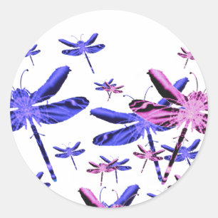 Sticker Rond Dragonfly