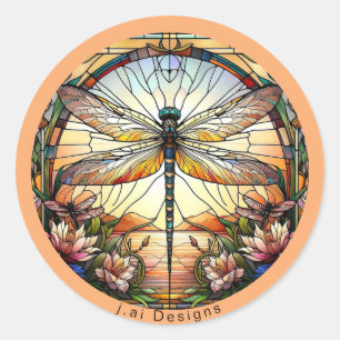 Sticker Rond Dragonfly Dreams