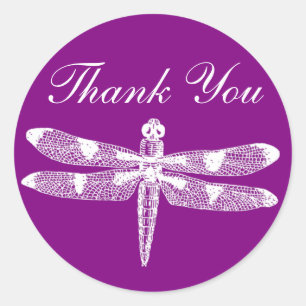 Sticker Rond Dragonfly Graphic Merci Round