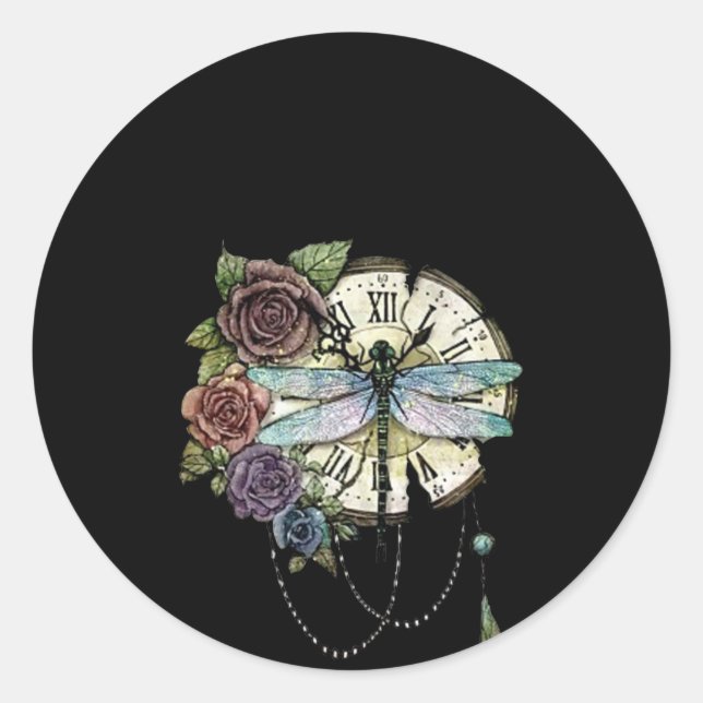 Sticker Rond Dragonfly Lover| Dream Capcher Dragonfly (Devant)