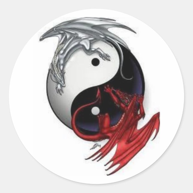 Sticker Rond dragonyingyang (Devant)