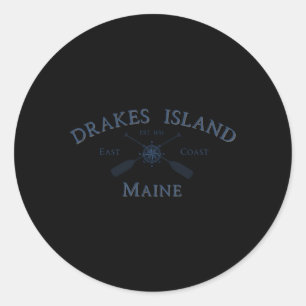 Sticker Rond Drakes Island Maine