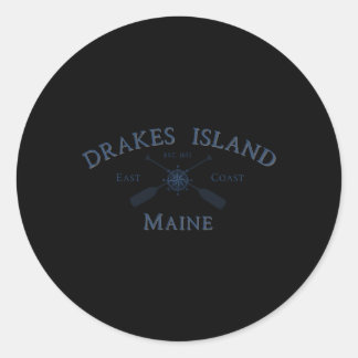 Sticker Rond Drakes Island Maine