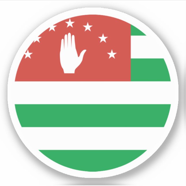 Sticker rond Drapeau Abkhazie (Devant)