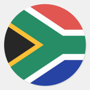 Sticker Rond Drapeau Afrique du Sud
