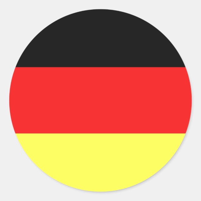 Sticker Rond Drapeau Allemagne (Devant)