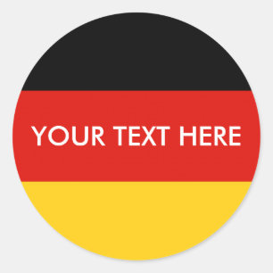 Sticker Rond Drapeau Allemagne tricolore