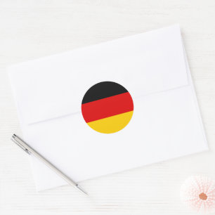 Sticker Rond Drapeau allemand