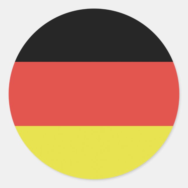 Sticker Rond Drapeau allemand (Devant)