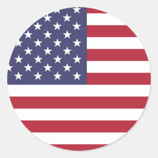 Sticker rond Drapeau américain