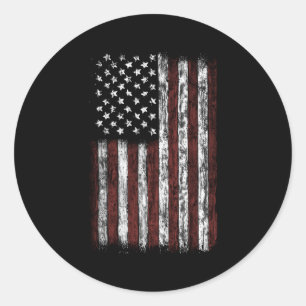 Sticker Rond Drapeau américain