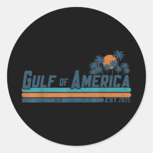 Sticker Rond Drapeau Américain 2025 Golfe M