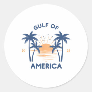 Sticker Rond Drapeau Américain 2025 Mexique Rétro