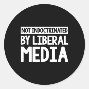 Sticker Rond Drapeau américain anti-woke conservateur républica