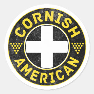 Sticker Rond Drapeau américain de Cornouille