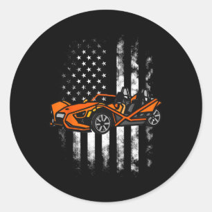 Sticker Rond Drapeau américain de la voiture de Slingshot Drape