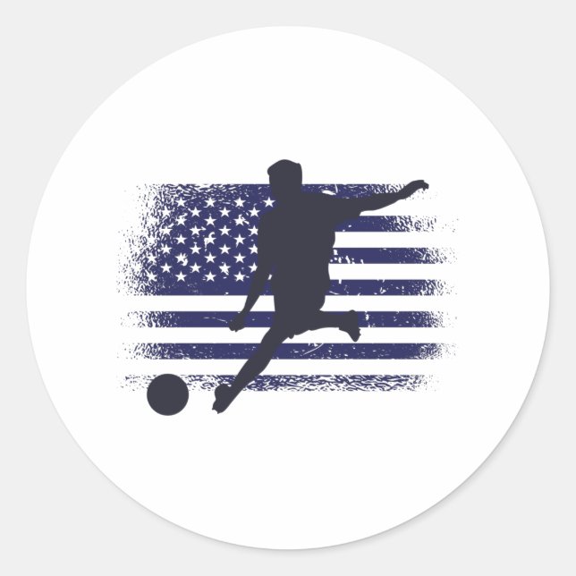 Sticker Rond Drapeau américain du maillot de football américain (Devant)
