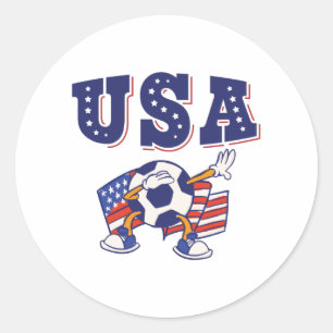 Sticker Rond Drapeau américain du maillot de football américain