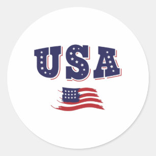 Sticker Rond Drapeau américain du maillot de football américain
