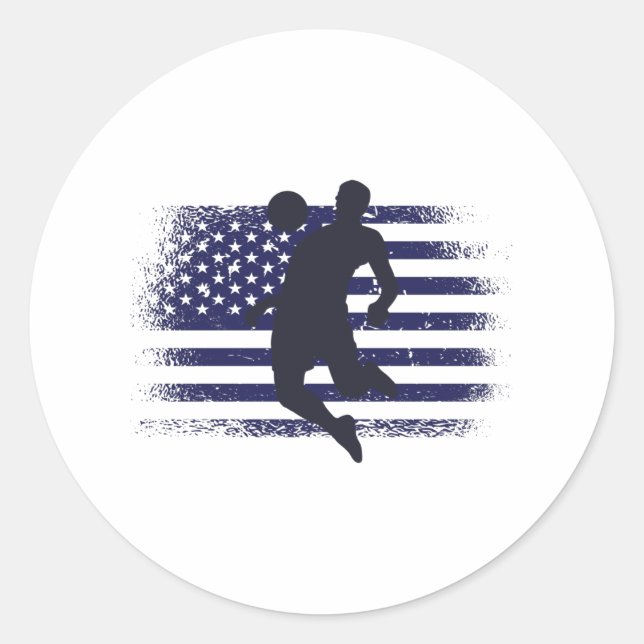 Sticker Rond Drapeau américain du maillot de football américain (Devant)