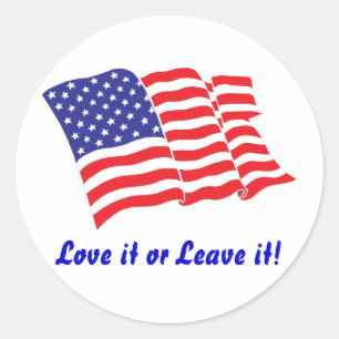 Sticker Rond Drapeau américain/États-Unis