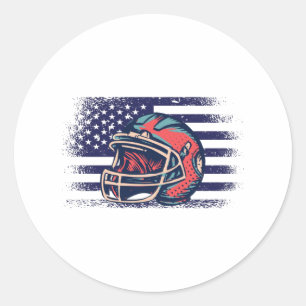 Sticker Rond Drapeau américain Fan Jersey Shirt USA