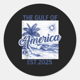 Sticker Rond Drapeau Américain G 2025 Du Golfe Des Etats-Unis E