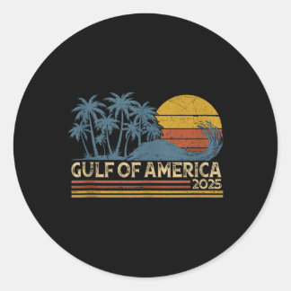 Sticker Rond Drapeau Américain G 2025 Du Golfe Des Etats-Unis E