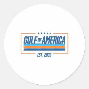 Sticker Rond Drapeau Américain G 2025 Du Golfe Des Etats-Unis E