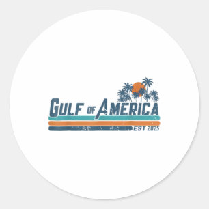 Sticker Rond Drapeau Américain G 2025 Du Golfe Des Etats-Unis E