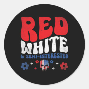 Sticker Rond Drapeau américain Patriot Skeleton Independence