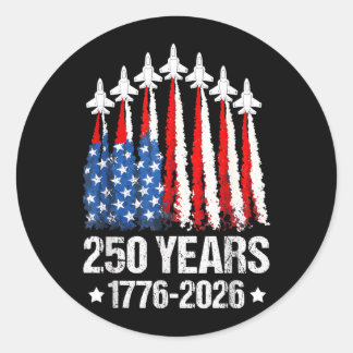 Sticker Rond Drapeau américain patriotique 250 ans 4 juillet
