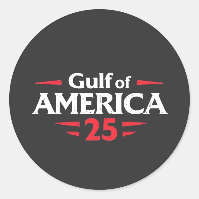 Sticker Rond Drapeau américain patriotique du golfe d'Amérique  (Devant)