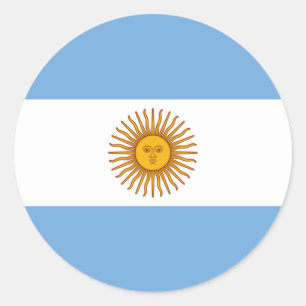 Sticker Rond Drapeau argentin, Drapeau argentin