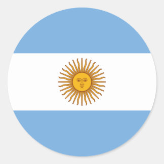 Sticker Rond Drapeau argentin, Drapeau argentin