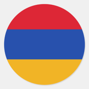 Sticker Rond Drapeau arménien