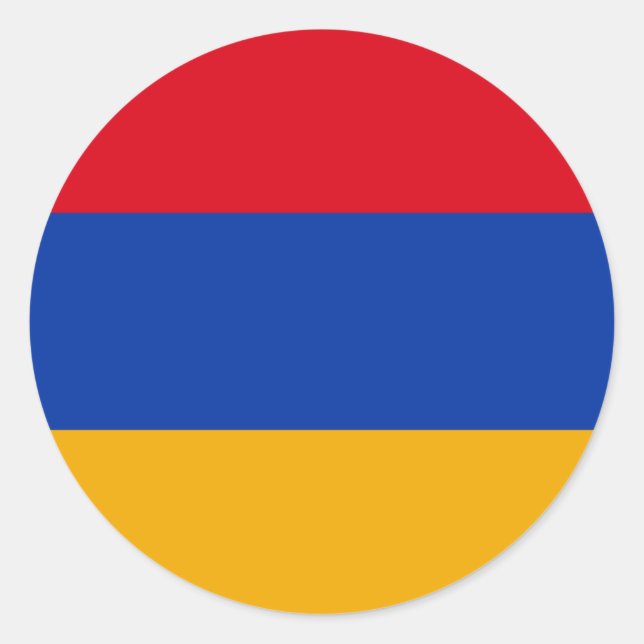 Sticker Rond Drapeau arménien (Devant)