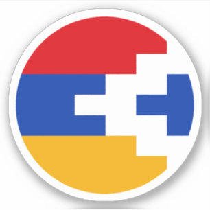 Sticker rond Drapeau Artsakh