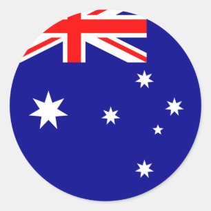 Sticker Rond Drapeau Australie