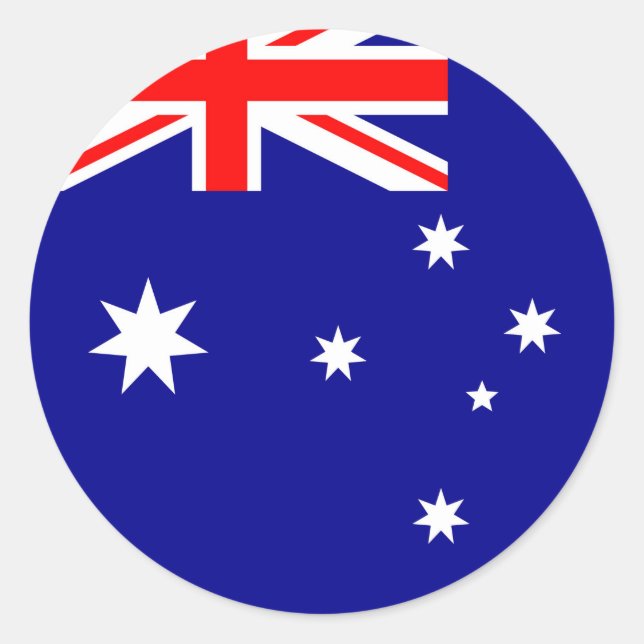 Sticker Rond Drapeau Australie (Devant)