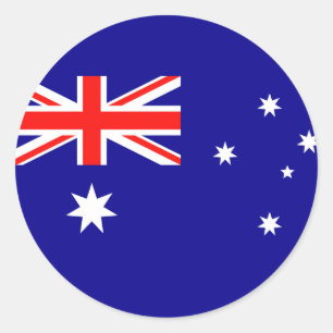 Sticker Rond Drapeau Australie